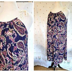 Size L Below Knee Length Tie Shoulder Dress NWT